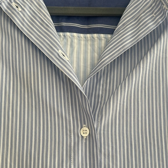 Sandro Striped Long Sleeve Button-Up Top - Picture 4 of 7